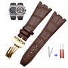 Верхний слой Натуральная Кожа Ремешок для Часов для AP Audemars 15400 15703 Royal Oak Offshore Серии Мужской 26 мм Черный Коричневый Ремешки