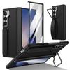 Чехол-держатель на запястье из кожи для Samsung Galaxy Z Fold 8 Ultra 7 6 5 4 3 Металлическая подставка для объектива Защитное стекло для экрана Защитная крышка