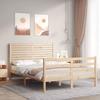 VidaXL Bed Frame with Headboard 140x190 Cm Solid Wood 3195006