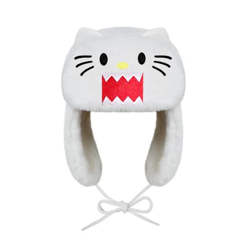 European and American Y2K Autumn and Winter Cartoon Embroidery Pattern Warm Ski Hat for Men and Women