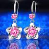 Korean Fashion Plum Flower Earrings Mountain Peony Camellia Temperament Crystal Diamond Earrings