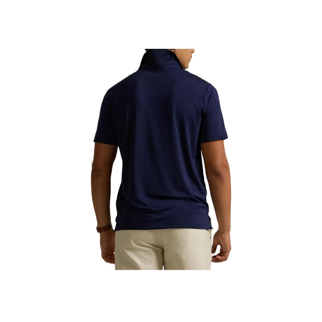 Polo Ralph Lauren Solid Color Logo Embroidered Short Sleeve Polo Shirt Men Tops Navy-Blue 710864868-001