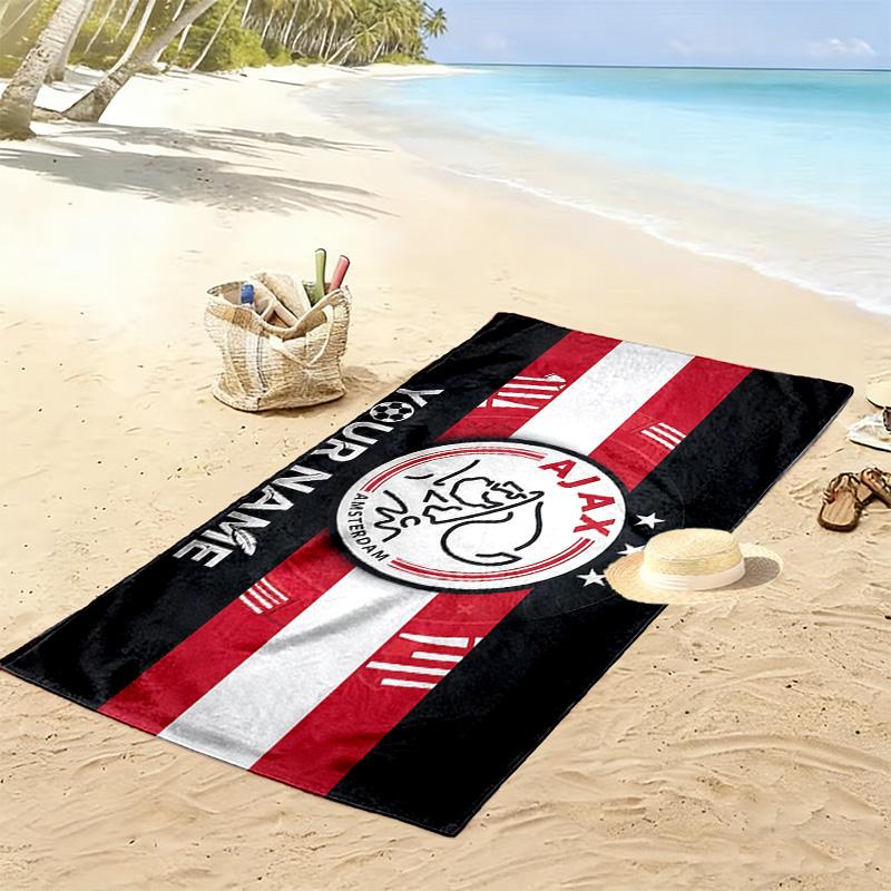Пляжное полотенце с принтом AFC Ajax, Большое мягкое быстросохнущее полотенце для пляжа, кемпинга, плавания