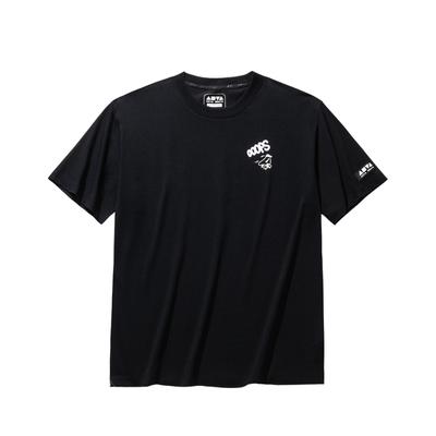 Comfortable Letter Cartoon Print Simple Versatile Loose Fit Drop Shoulder Sports Short Sleeve T-Shirt Unisex Tops Basic-Black 172528114-4