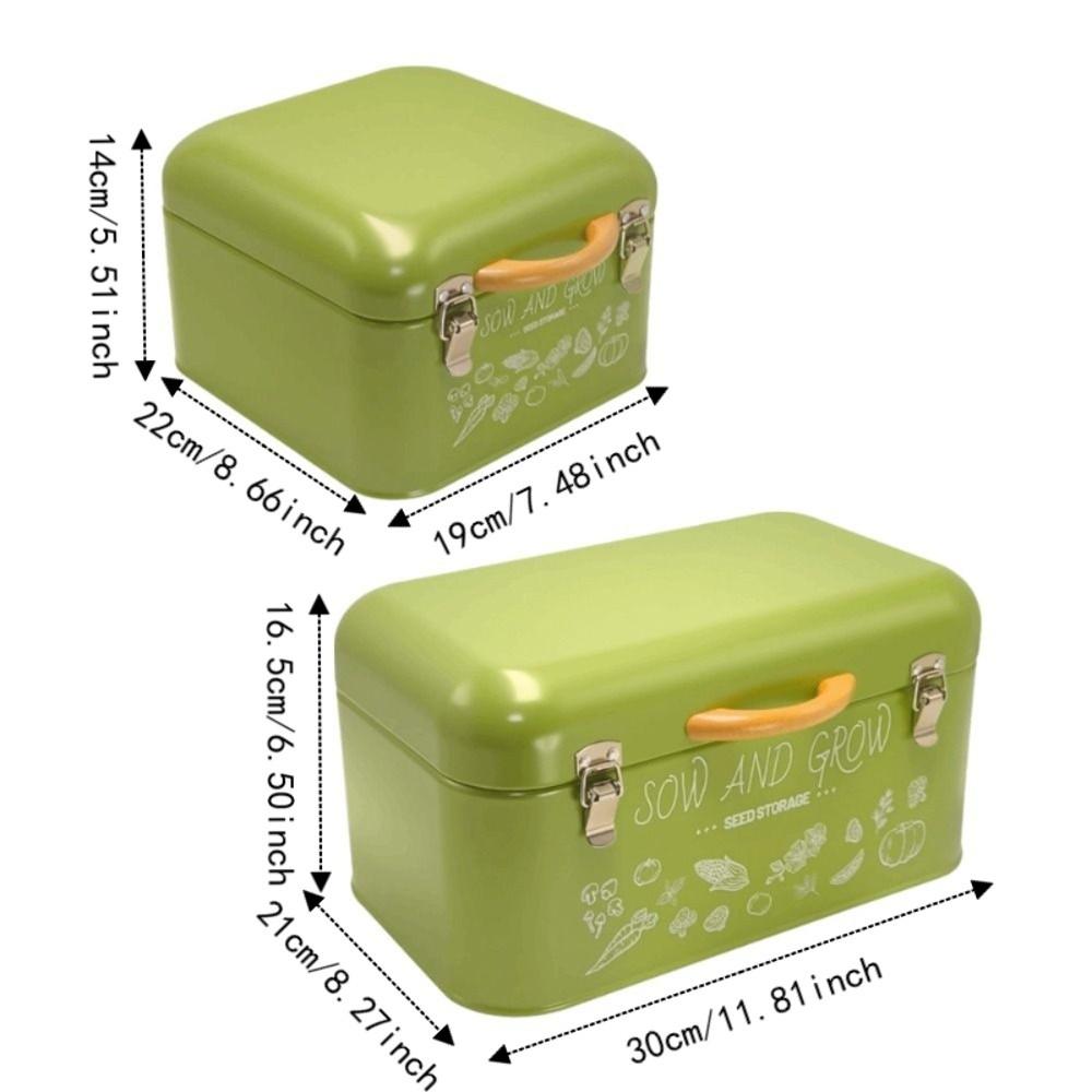 Metal Seed Storage Box Waterproof Storage Container Nordic Style Sorting Box  Outdoor Gardening