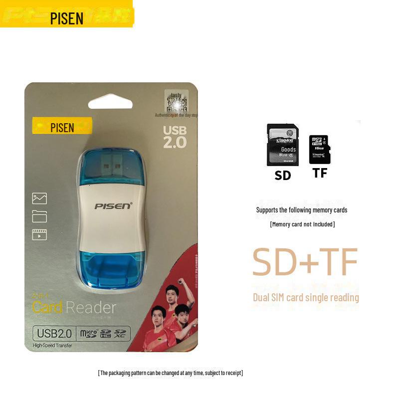 PISEN Мини Кардридер для TF-карт - Ультракомпактный адаптер для Micro SD U-диска для мобильных телефонов