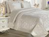 Violet Bedspread/Coverlet Set 6 Pieces - Cream