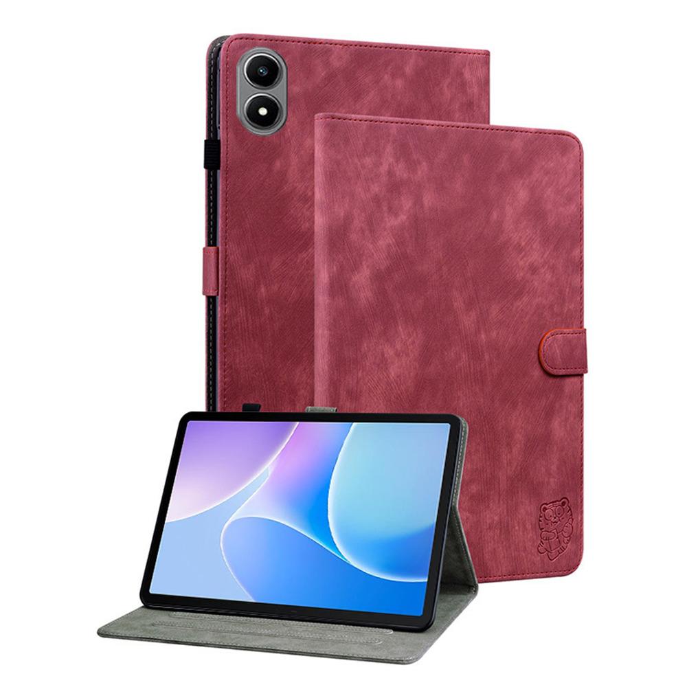 For Infinix Xpad 20 Case Tiger Imprint Anti-Scratch PU Leather Tablet Cover