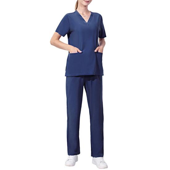 1 комплект, однотонная докторская рабочая одежда против морщин, профессиональная летняя стоматологическая форма для домашних животных, костюм для повседневного использования, рабочая одежда