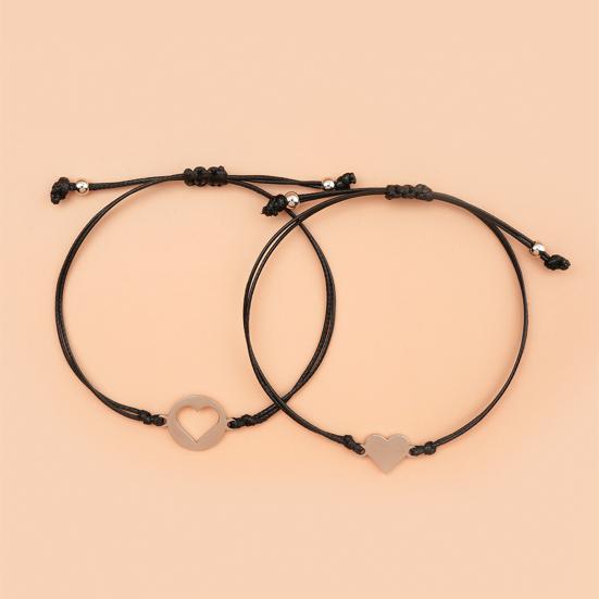 1 пара браслетов для мамы и дочки, регулируемые плетеные веревочки, повседневные, геометрические, универсальные украшения, назад к