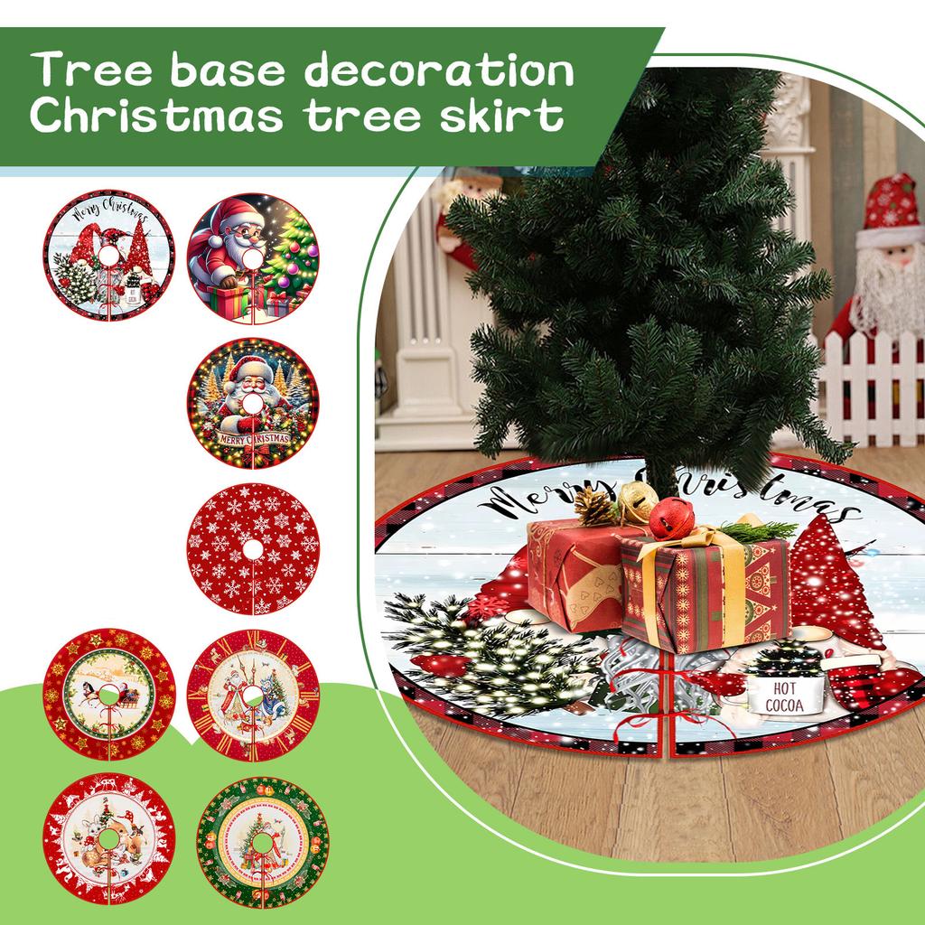Christmas Tree Skirt Decoration For Home Xmas Tree Decorations Skirt Ornament Festive Holiday Party Decorations Indoor Outdoor