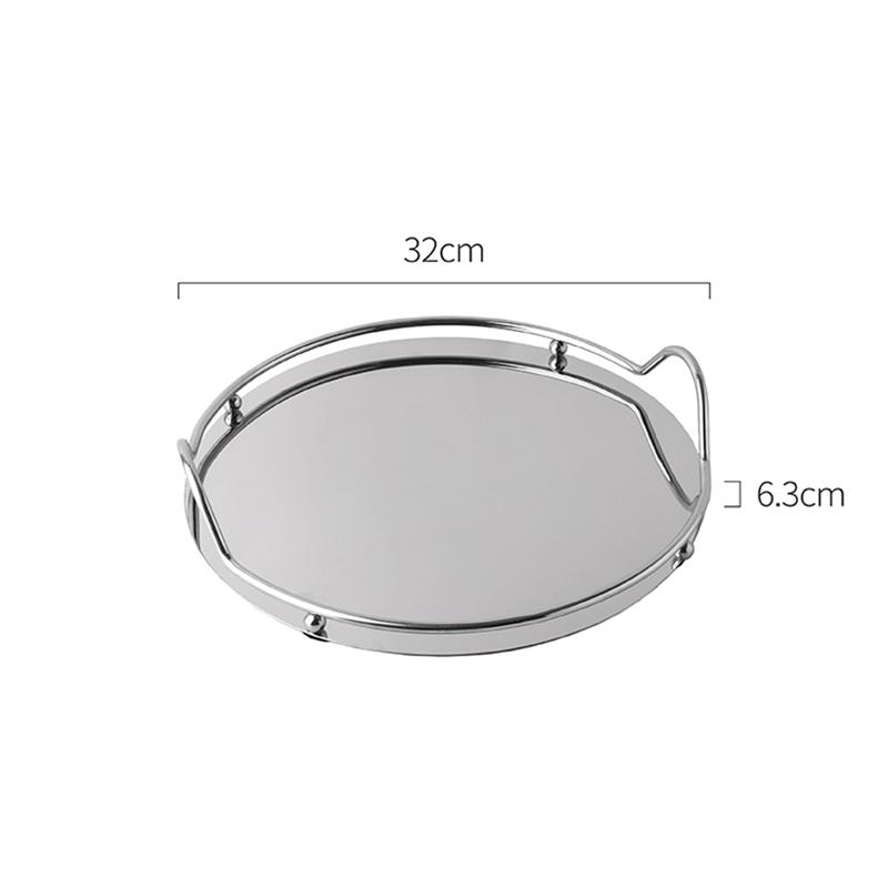 Современный металлический поднос для фруктов, декоративный простой органайзер для духов, элегантная домашняя сервировочная посуда, подносы для ванной комнаты, украшения для хранения