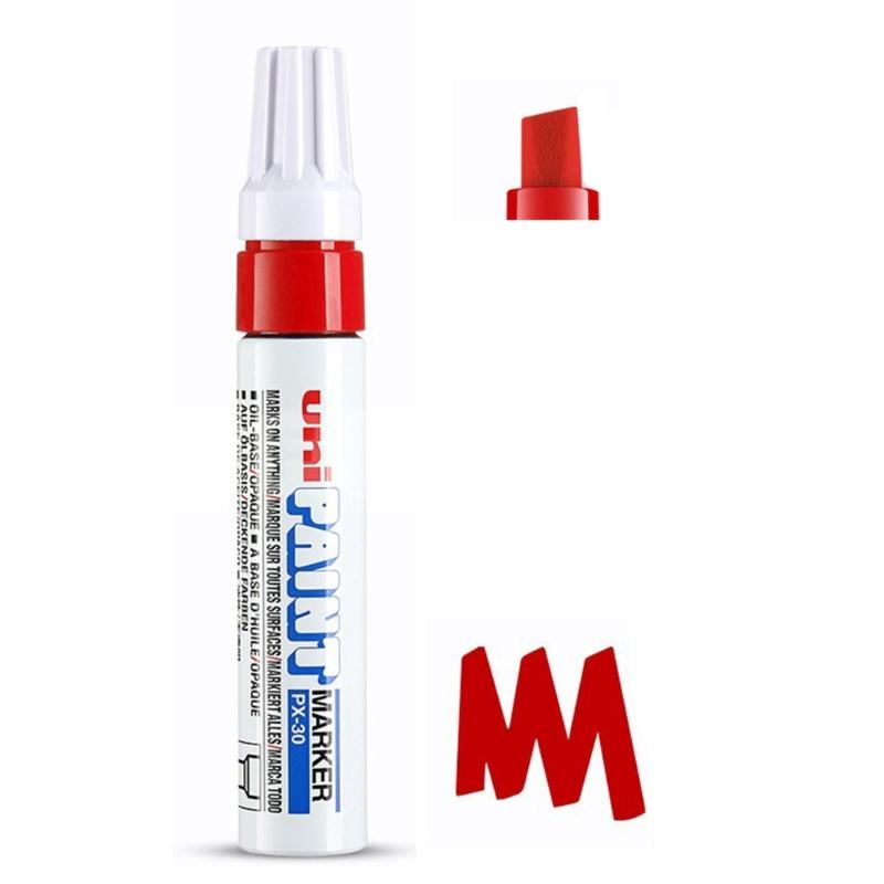 Tire Paint Pen Quick Drying Water Resistant Tire Marker Pen Inclined Pen Tip For Car Tire Lettering and Scratch Repair
