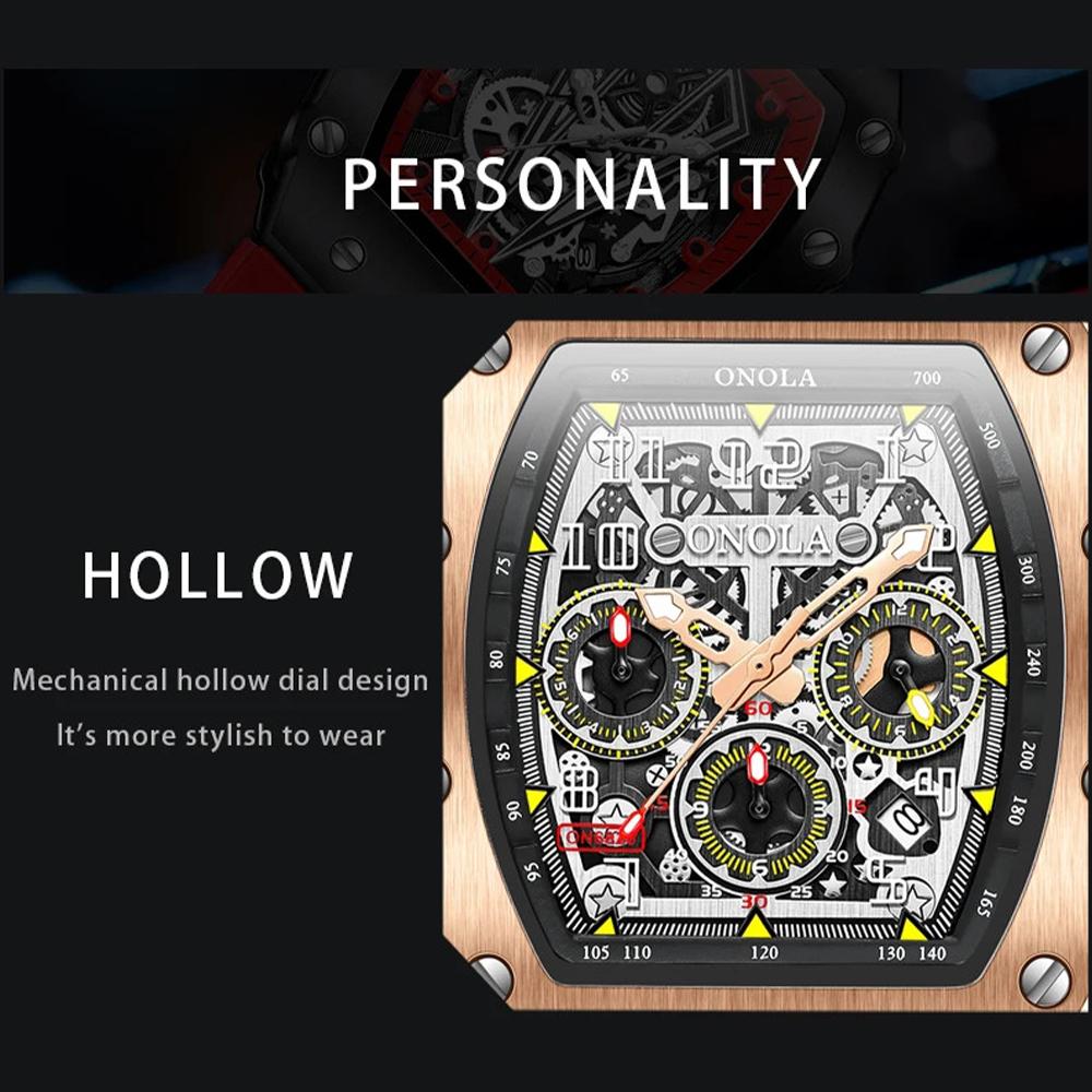 Кварцевые часы для мужчин, ковшовый стиль, таймер, хронограф, календарь, водонепроницаемые, 50 м, силиконовый ремешок, спортивные мужские часы Reloj Hombre