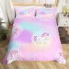 Unicorn Duvet Cover Set Cartoon Galaxy Rainbow Colourful Unicorn Cute Romantic Theme For Kids Girls Polyester Comforter Cover