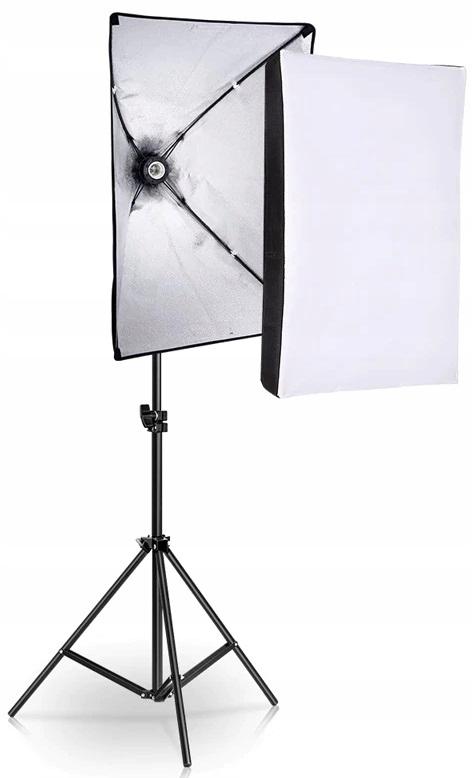 2 db fotólámpa, softbox, állítható állványos izzó, 50x70, + táska