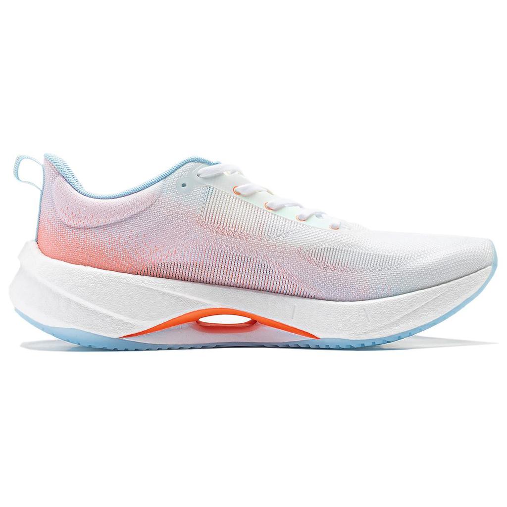 Новые кроссовки LiNing Super Light 21 с амортизацией, противоскользящие, износостойкие, дышащие, с низким верхом, для бега, женские, бело-оранжевые ARBU002-1