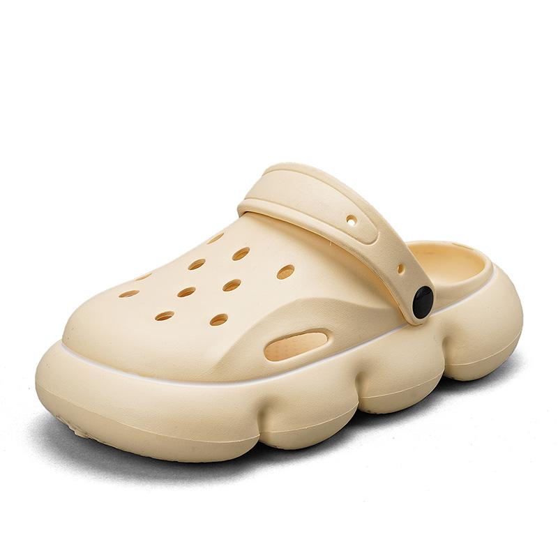 36~45 женские мужские толстые сандалии 2024 летние легкие повседневные туфли из ЭВА с отверстиями для влюбленных домашних садовых и пляжных тапочек на плоской подошве