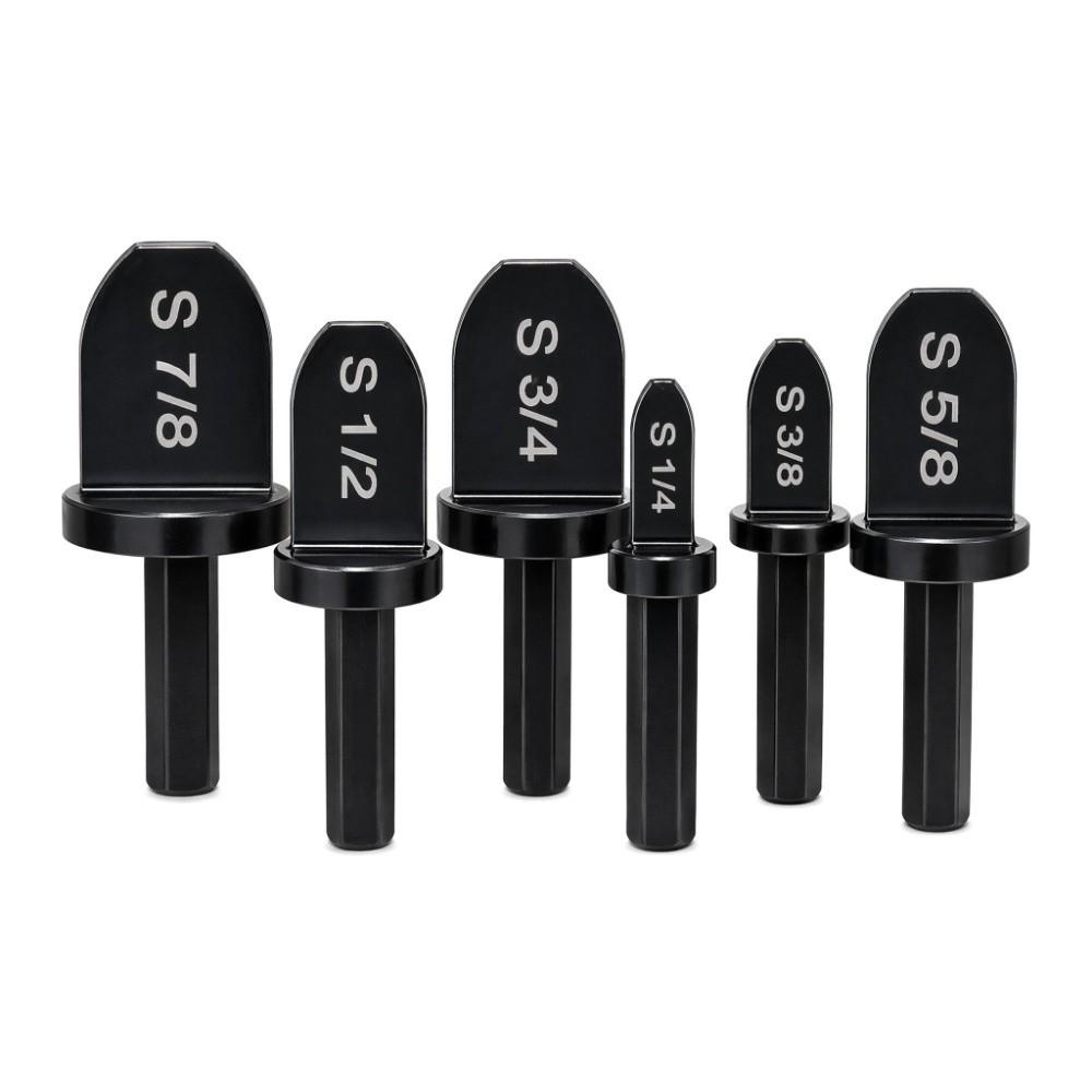 6pcs Bearing Steel Tube Expander Bit Triangle Shank Swaging Drill Bit Set For Air Conditioner