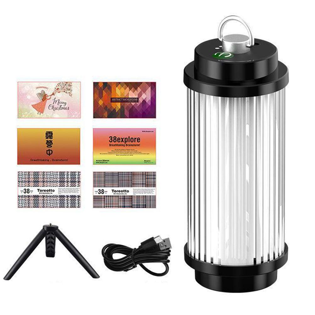 LED Magnetic Camping Lantern 5 Light Modes Hanging Tent Light Type C Charging Multifunction Desktop Light for Outdoor Activities
