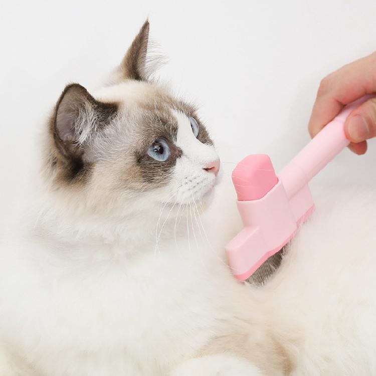 Cats Dog Comb Lice Cats Brush with Release Button Fleas Comb for Dogs Cats Pet Hair Removal Comb for Grooming Shedding