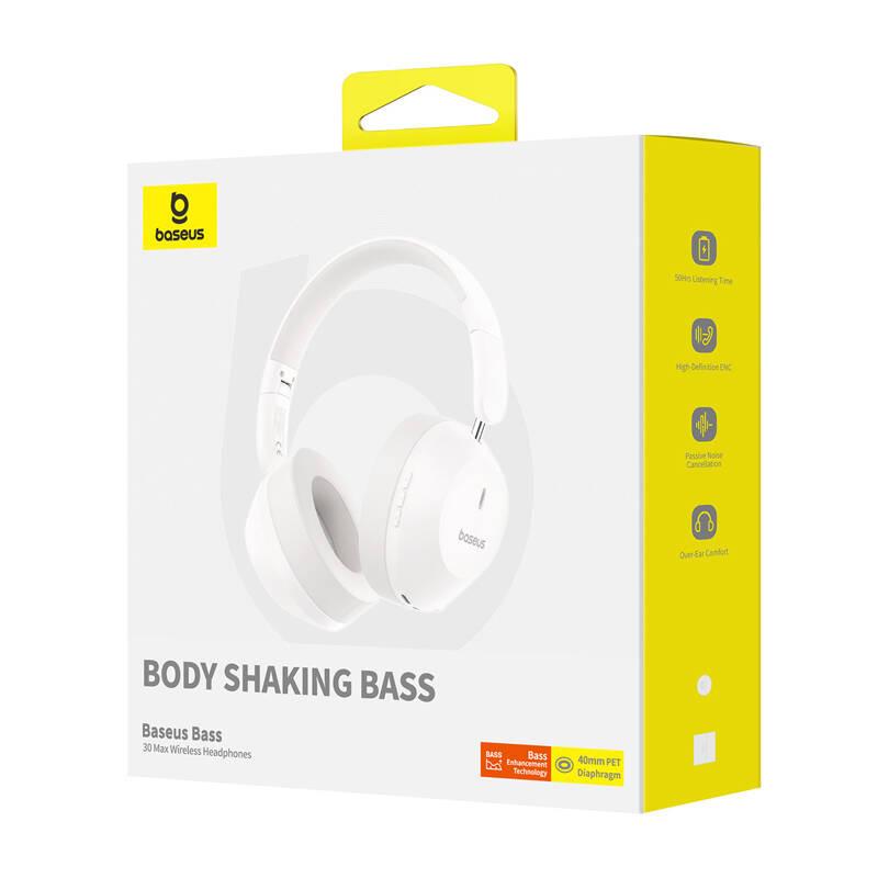 Беспроводные наушники Baseus Bass 30 Max (Белый)
