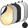 Concept Reflector for Oval Reflector for 5 In Complementary For Portrait Includes Storage Pouch K&F Photography, 100x150cm, Reflector, Shape,
