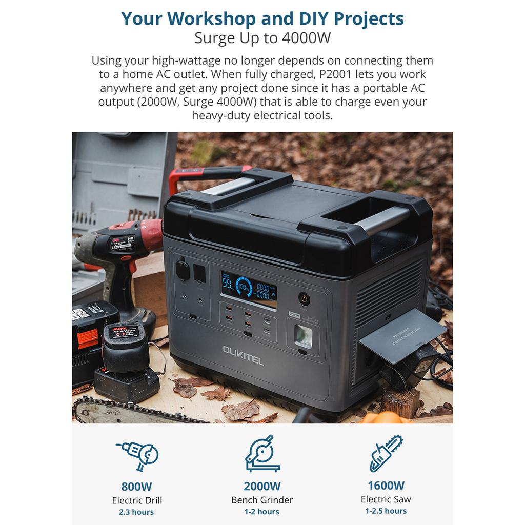 Dropshipping Solar Outdoor Emergency Power Supply Portable Energy Storage 2000W Mobile Lifepo4 Generator Portable Power Station