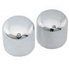 Musiclily Pro 18mm Steel Dome Knobs with Inch Indicator Dots for USA Electric Guitars/Basses, Chrome (Set of 2)