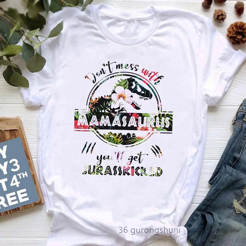 Watercolor Leopard Mamasaurus Graphic Print WomenS Tshirts Funny Jurassic Dinosaur TShirt FeUnisex MotherS Day Gift T Shirt