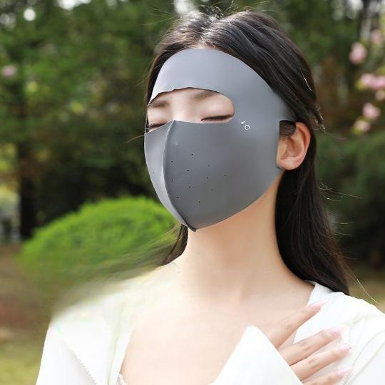 1 шт. Солнцезащитная маска Ice Silk Mask, дышащая солнцезащитная маска для лица, защита от ультрафиолета, летняя велосипедная маска Kini