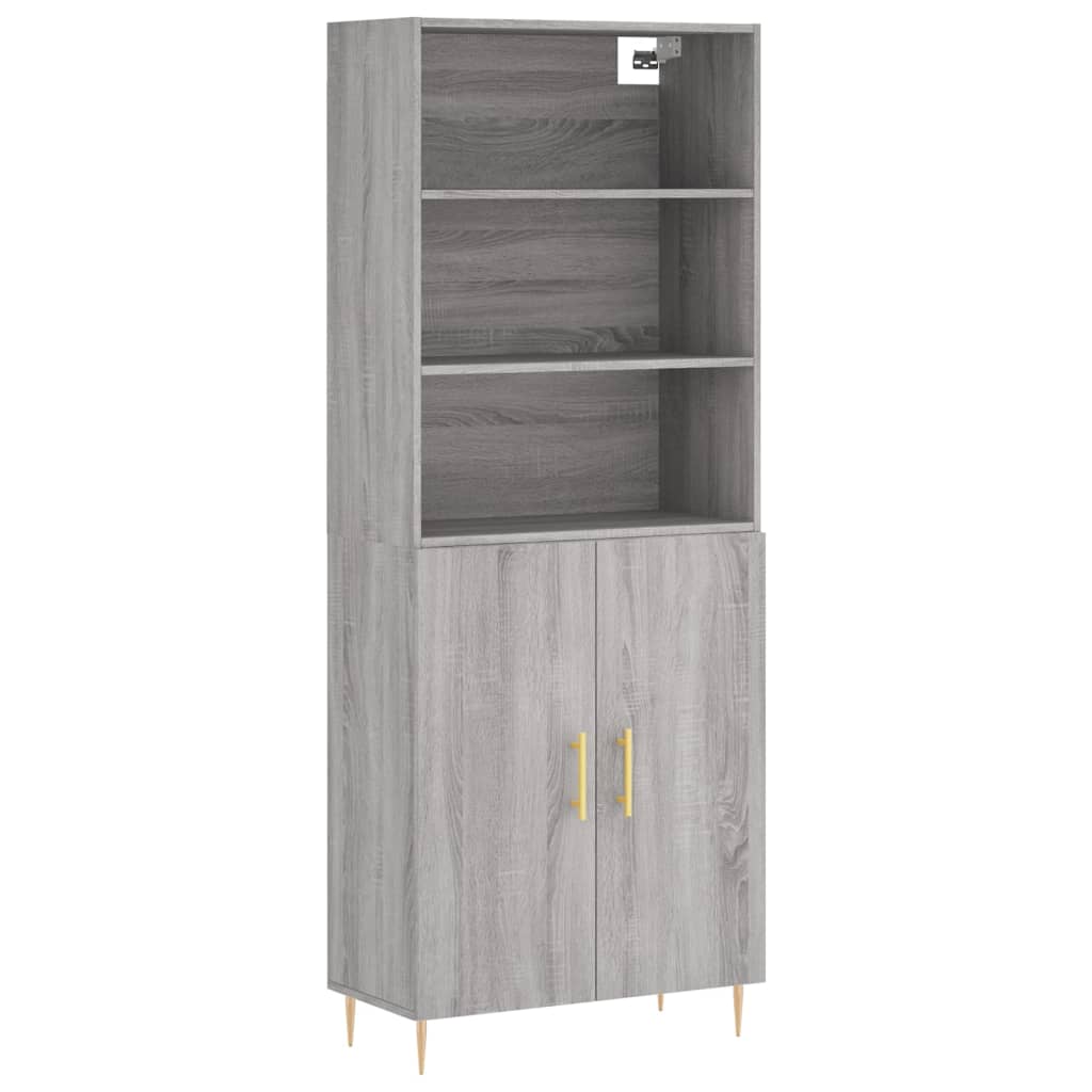 Highboard Grey Sonoma 69.5 x 34 x 180 cm Particleboard