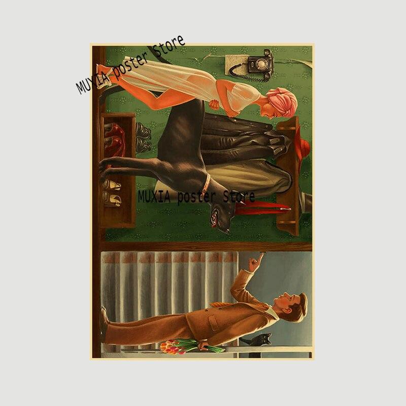Ретро советский пин-ап пропагандистские плакаты для девочек крафт-бумага домашний декор гостиная бар кафе украшения настенные наклейки художественные картины