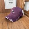 Retro old cap summer new NY embroidery hole show face small sunscreen shading baseball cap