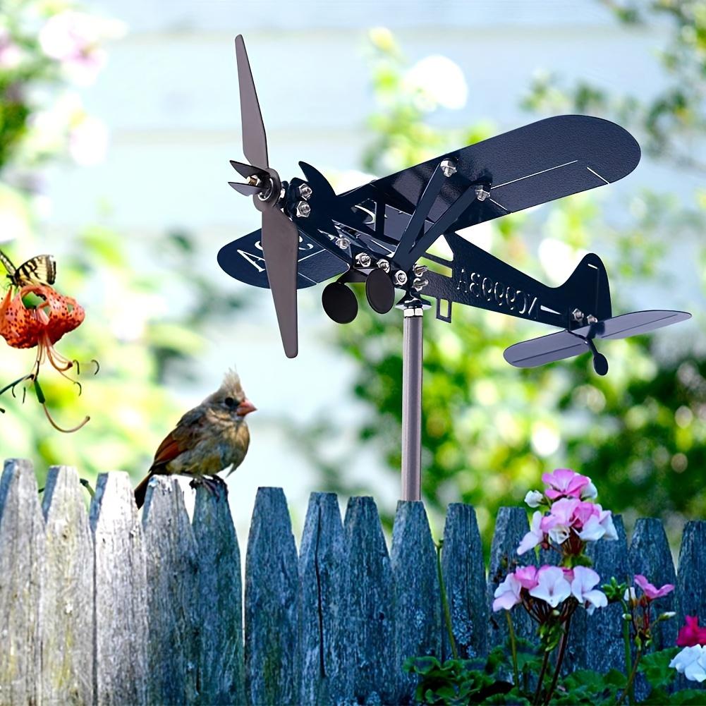 Вертушка самолет Piper J3 Cub Металлический самолет Флюгер Наружный Флюгер-указатель направления ветра для крыши Садовый декор