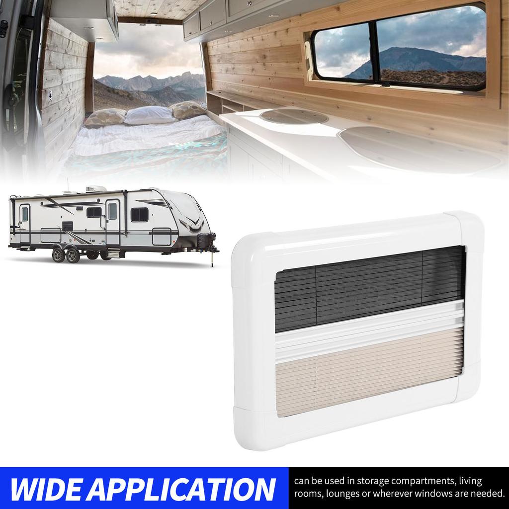 RV Pleated Window Heat Insulated Flexible Push Pull RV Interior Window Blinds UV Resistance Noiseless Ventilated for