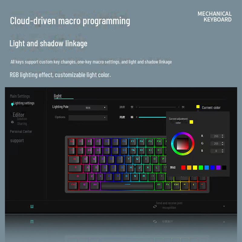 Беспроводная Bluetooth механическая клавиатура DIY Kit, RGB, три режима, 84-108 клавиш