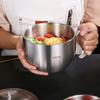 304 Stainless Steel Bowl Soup Bowl 304 Stainless Steel Noodle Bowl Double‑ Layer Insulated Large Capacity Soup Bowls 1000ml