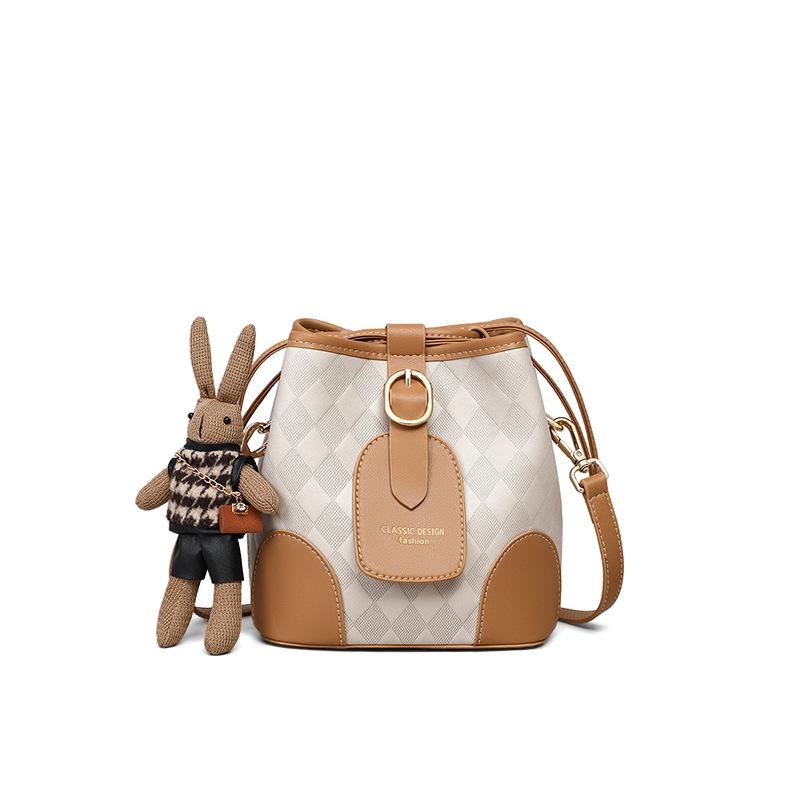 Genuine Leather Bag for Women 2025 Autumn Winter New Niche Design Versatile Crossbody Bag High-end Bucket Bag Handbag