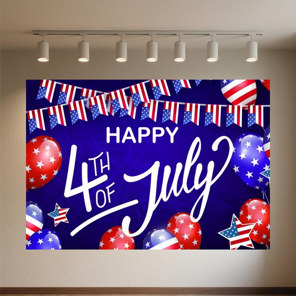 US July 4 Independence Day Background Celebration USA Flag 4th of July Independence Day Portrait Banner Decor Background Photo