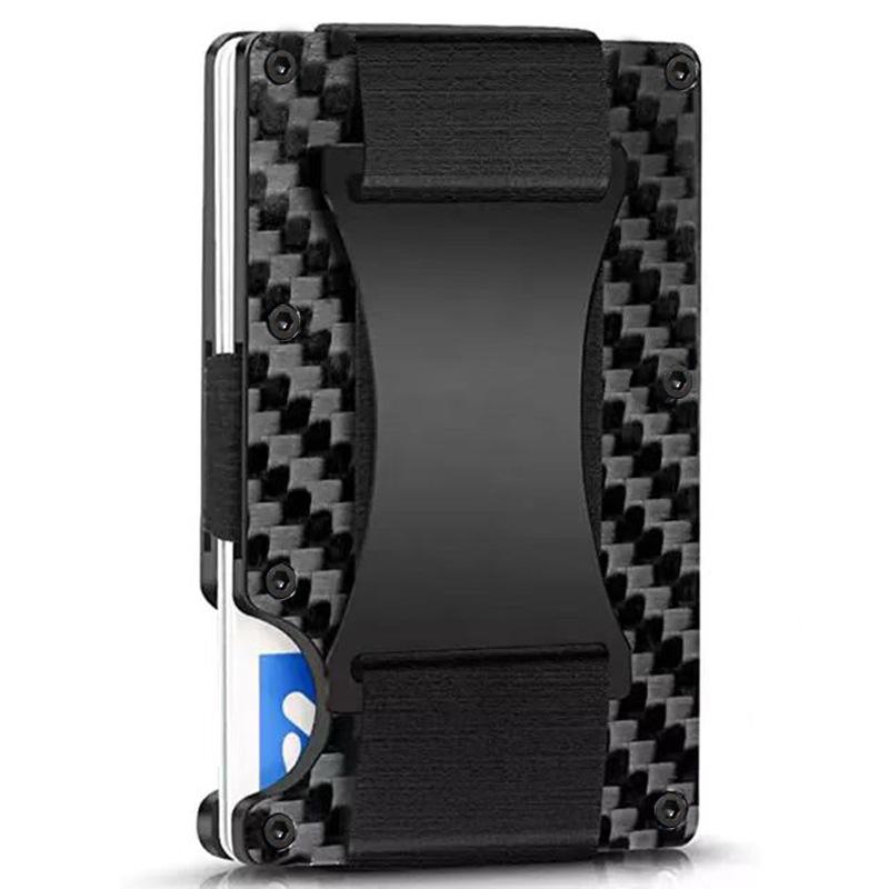 Новый кошелек из углеволокна с RFID-защитой и зажимом для денег