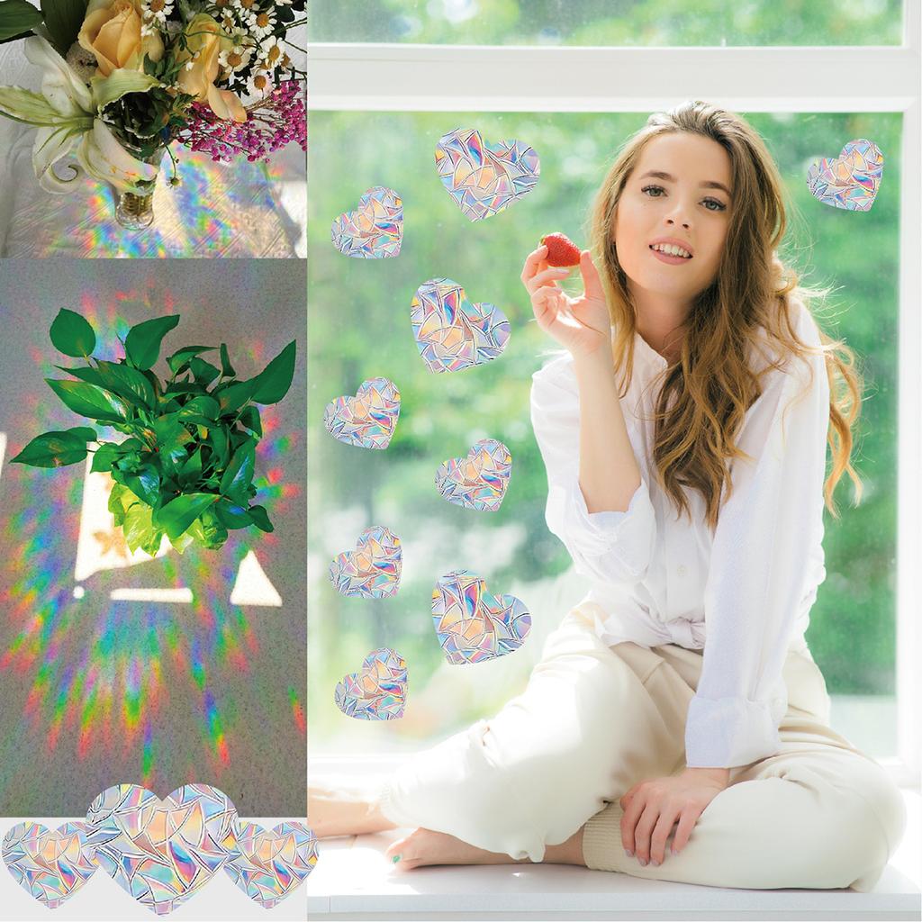 Красочная наклейка на окно, Ловец Солнца, радужная призма, бабочка, статическая стеклянная наклейка, ПВХ, противоударное стекло, домашний декор