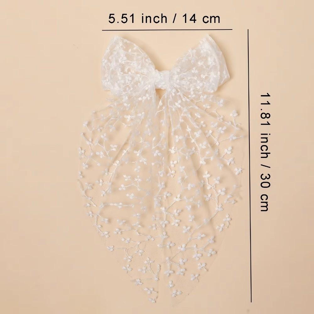 Princess Style Bow Hair Clip Lace Headwear Lovely Swallowtail Bow Hairpin  Wedding Season