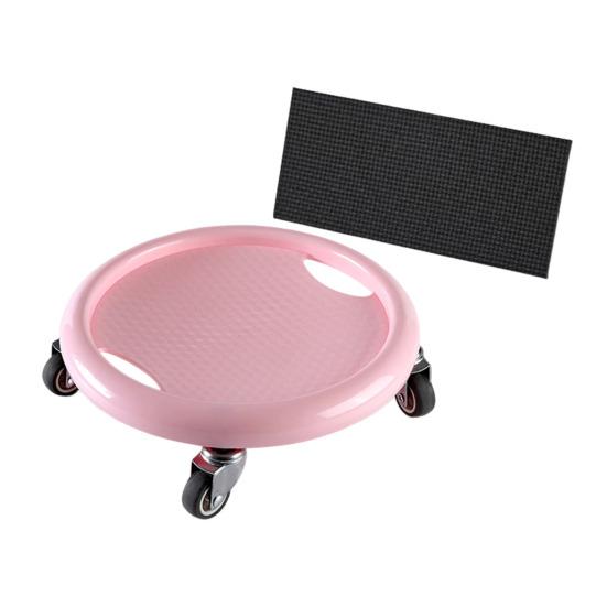 Роликовый тренажер для пресса с ковриком для коленей, вращающийся на 360 градусов, для мужчин и женщин, для тренировок на пресс, с 4 колесами, для домашнего спортзала, фитнеса