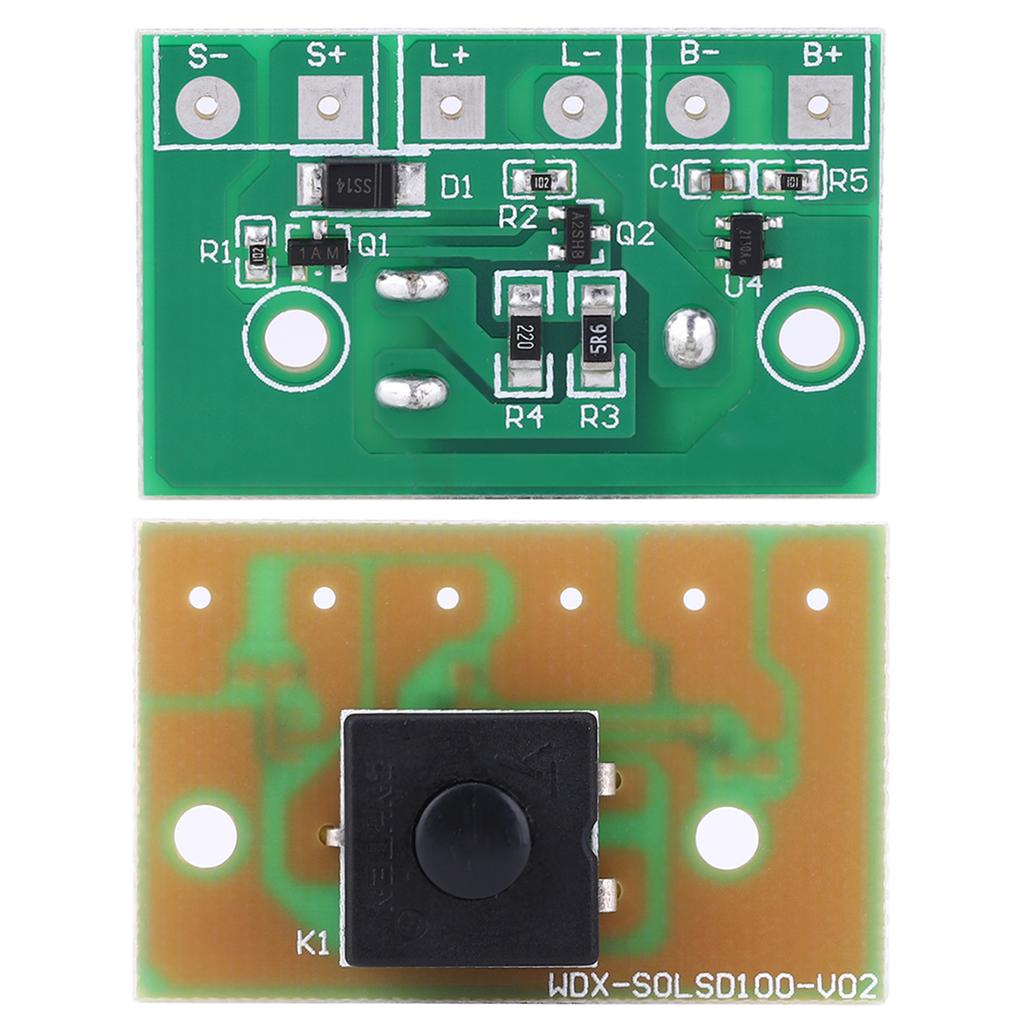 Модуль контроллера солнечной лампы Плата управления с переключателем для литиевой батареи 3,7 В