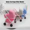 Scene Decor Miniature Baby Stroller Bedroom Simulation Baby Bassinet Cart  Pretend Play