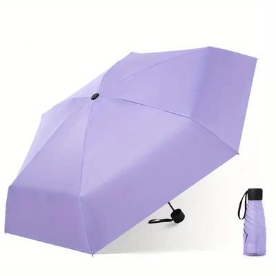 Портативный мини-зонт от солнца Маленький карманный зонт от дождя UPF50 Дорожный зонт Виниловый складной зонт Защита от УФ-лучей Солнцезащитный козырек Карманный зонтик