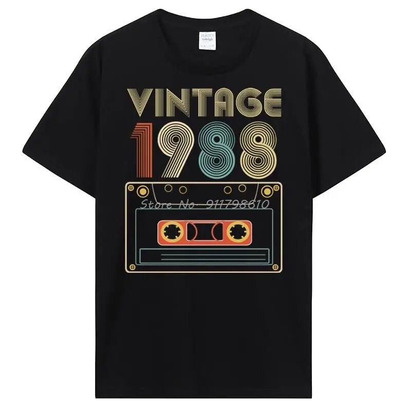 Новая футболка унисекс, винтажная футболка 1985, 1986, 1987, 1988, 1989 годов, женская футболка, унисекс, хлопковые футболки, хип-хоп, Harajuku, уличная одежда, унисекс