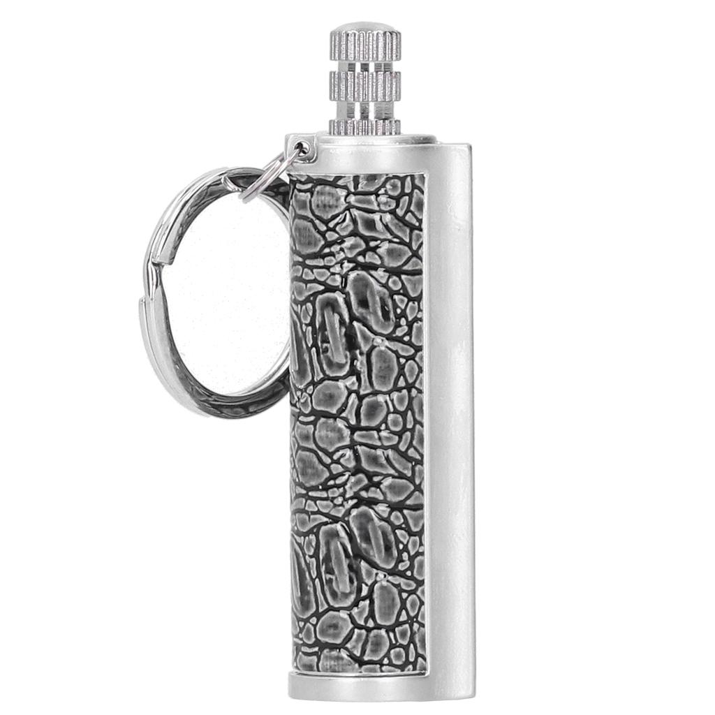 Зажигалка для сигарет, спичка, керосиновая зажигалка, водонепроницаемая, для улицы, винтажная, брелок, серый