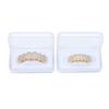 New Non-mainstream Micro - Embedded Full Zircon Diamond Grillz Set Vampire Fangs Hip Hop Custom Gold Teeth Grillz Body Jewelry